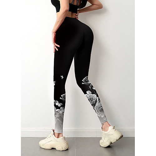 Women's Sporty Fashion Comfort Skinny Leisure Sports Weekend Leggings Pants Flower / Floral Graphic Prints Ankle-Length Sporty Elastic Waist Print Black
Women's Sporty Fashion Comfort Skinny Leisure Sports Weekend Leggings Pants Flower / Floral Graphic Prints Ankle-Length Sporty Elastic Waist Print Black