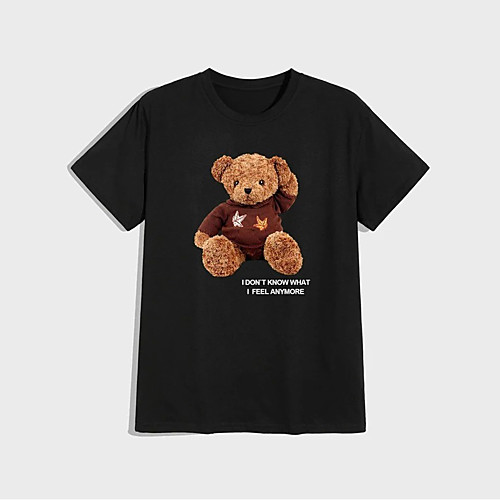 Men's Unisex T shirt Hot Stamping Graphic Prints Toy Bear Plus Size Print Short Sleeve Daily Tops 100% Cotton Basic Fashion Classic Black
Men's Unisex T shirt Hot Stamping Graphic Prints Toy Bear Plus Size Print Short Sleeve Daily Tops 100% Cotton Basic Fashion Classic Black