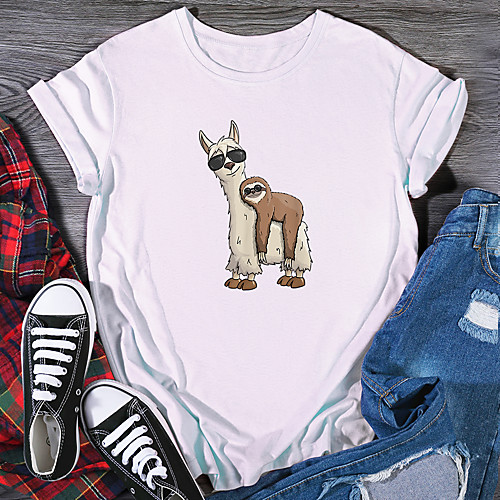 Women's T shirt Graphic Print Round Neck Tops 100% Cotton Basic Basic Top White Black Purple
Women's T shirt Graphic Print Round Neck Tops 100% Cotton Basic Basic Top White Black Purple
