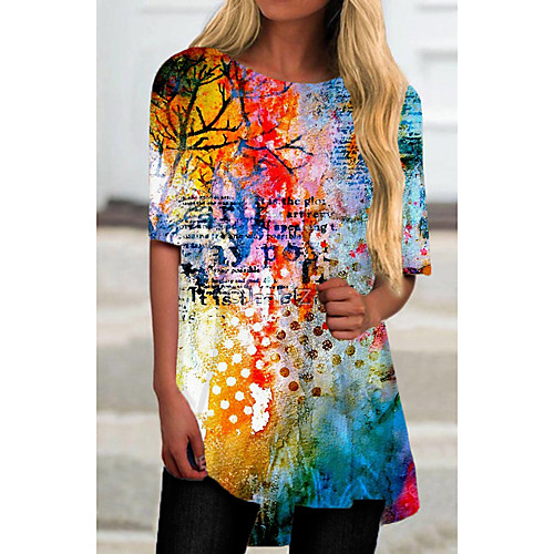 Women's Shift Dress Short Mini Dress Blue Half Sleeve Print Color Block Print Fall Spring Round Neck Casual Holiday 2021 S M L XL XXL 3XL
Women's Shift Dress Short Mini Dress Blue Half Sleeve Print Color Block Print Fall Spring Round Neck Casual Holiday 2021 S M L XL XXL 3XL