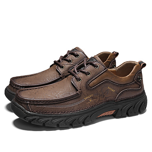 Men's Loafers & Slip-Ons Comfort Loafers Sporty Casual Vintage Athletic Outdoor Trail Running Shoes Nappa Leather Cowhide Waterproof Handmade Non-slipping Booties / Ankle Boots Light Brown Dark Brown
Men's Loafers & Slip-Ons Comfort Loafers Sporty Casual Vintage Athletic Outdoor Trail Running Shoes Nappa Leather Cowhide Waterproof Handmade Non-slipping Booties / Ankle Boots Light Brown Dark Brown