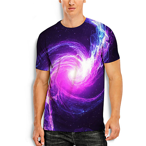 Men's T shirt 3D Print Galaxy Graphic Prints Print Short Sleeve Daily Tops Casual Designer Big and Tall Purple
Men's T shirt 3D Print Galaxy Graphic Prints Print Short Sleeve Daily Tops Casual Designer Big and Tall Purple