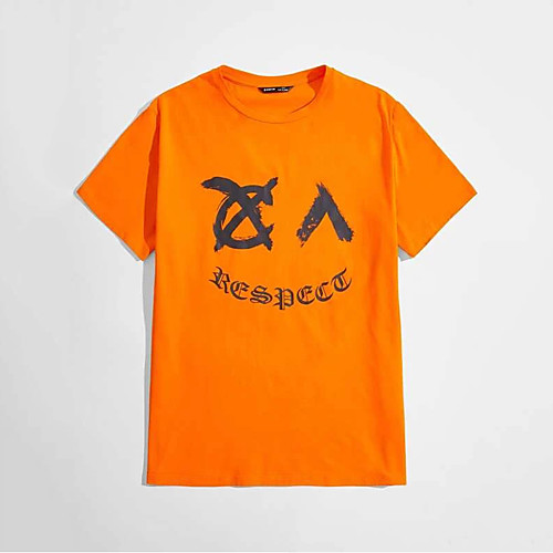 Men's T shirt Hot Stamping Letter Print Short Sleeve Casual Tops 100% Cotton Basic Casual Fashion Orange
Men's T shirt Hot Stamping Letter Print Short Sleeve Casual Tops 100% Cotton Basic Casual Fashion Orange