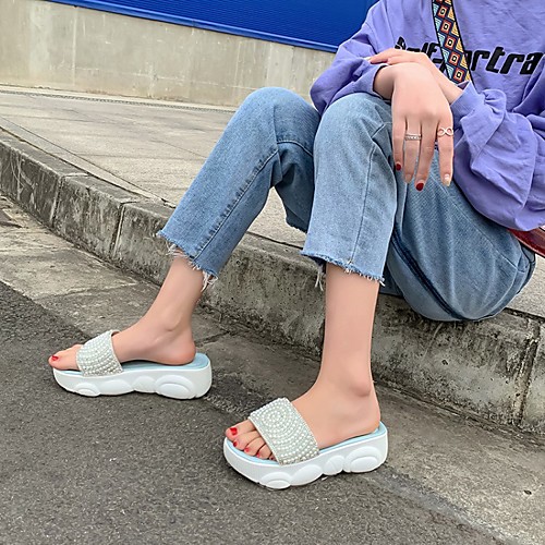 Women's Slippers & Flip-Flops Platform Round Toe PU Synthetics White Black Yellow
Women's Slippers & Flip-Flops Platform Round Toe PU Synthetics White Black Yellow