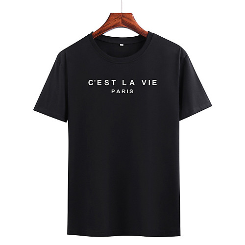 Men's Unisex T shirt Hot Stamping Graphic Prints Letter Plus Size Print Short Sleeve Casual Tops 100% Cotton Basic Casual Fashion Black
Men's Unisex T shirt Hot Stamping Graphic Prints Letter Plus Size Print Short Sleeve Casual Tops 100% Cotton Basic Casual Fashion Black
