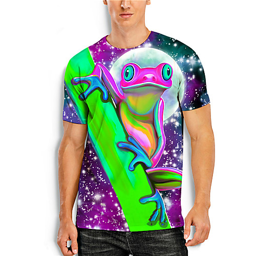 Men's Tee T shirt 3D Print Graphic Prints Animal 3D Print Short Sleeve Daily Tops Basic Casual Round Neck Purple / Summer
Men's Tee T shirt 3D Print Graphic Prints Animal 3D Print Short Sleeve Daily Tops Basic Casual Round Neck Purple / Summer