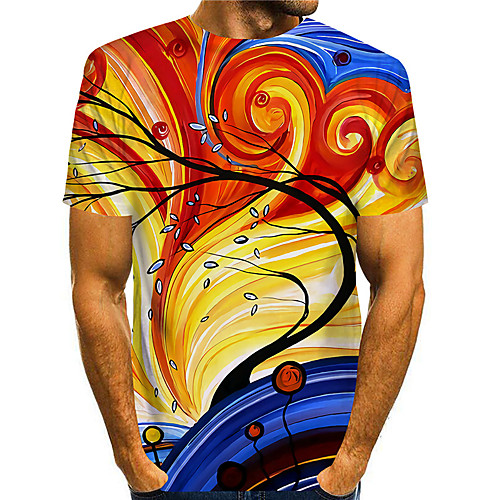 Men's T shirt Shirt 3D Print Graphic Graphic Prints 3D Print Short Sleeve Daily Tops Basic Casual Round Neck Orange / Summer
Men's T shirt Shirt 3D Print Graphic Graphic Prints 3D Print Short Sleeve Daily Tops Basic Casual Round Neck Orange / Summer