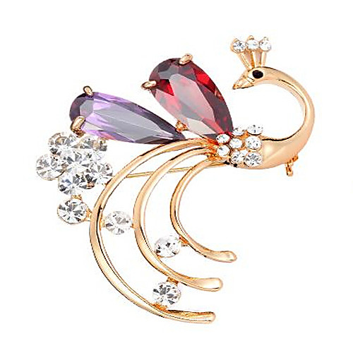 Women's Cubic Zirconia Brooches Geometrical Fashion Stylish Brooch Jewelry Gold Peacock For Daily
Women's Cubic Zirconia Brooches Geometrical Fashion Stylish Brooch Jewelry Gold Peacock For Daily