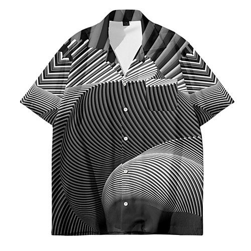 Shirt Men's Optical Illusion 3D Print Button-Down 3D Print Casual Short Sleeve Tops Casual Fashion Breathable Comfortable Gray
Shirt Men's Optical Illusion 3D Print Button-Down 3D Print Casual Short Sleeve Tops Casual Fashion Breathable Comfortable Gray