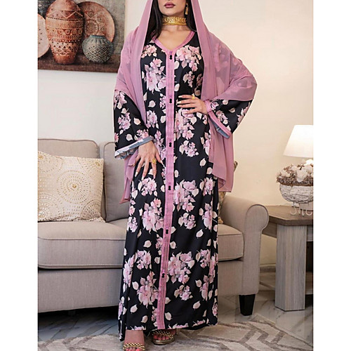 Women's Kaftan Dress Maxi long Dress Black Long Sleeve Print Solid Color Patchwork Summer Round Neck Casual 2021 S M L XL
Women's Kaftan Dress Maxi long Dress Black Long Sleeve Print Solid Color Patchwork Summer Round Neck Casual 2021 S M L XL
