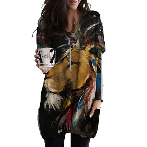 Women's Shift Dress Short Mini Dress Black Long Sleeve Color Block Animal Print Fall Spring Round Neck Casual Holiday 2021 S M L XL XXL 3XL
Women's Shift Dress Short Mini Dress Black Long Sleeve Color Block Animal Print Fall Spring Round Neck Casual Holiday 2021 S M L XL XXL 3XL