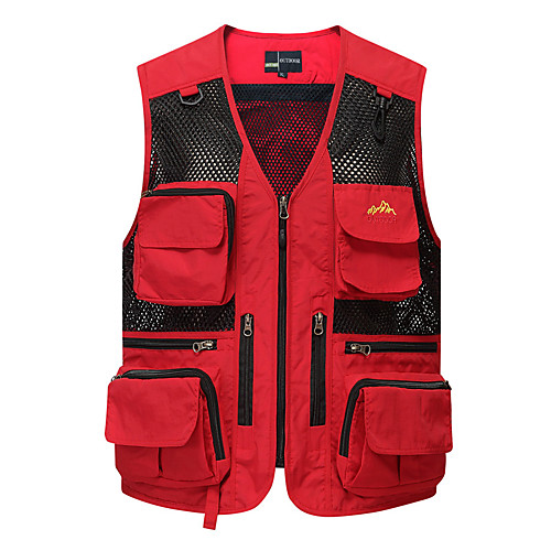 Men's Fishing Vest Outdoor Breathable Mesh Multi-Pockets Quick Dry Lightweight Vest / Gilet Spring Summer Fishing Photography Camping & Hiking Black Red Army Green / Sleeveless / Solid Colored
Men's Fishing Vest Outdoor Breathable Mesh Multi-Pockets Quick Dry Lightweight Vest / Gilet Spring Summer Fishing Photography Camping & Hiking Black Red Army Green / Sleeveless / Solid Colored