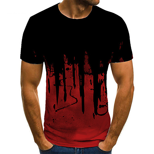 Men's T shirt Shirt 3D Print Geometric 3D Print Print Short Sleeve Casual Tops Casual Fashion Round Neck Black / Red
Men's T shirt Shirt 3D Print Geometric 3D Print Print Short Sleeve Casual Tops Casual Fashion Round Neck Black / Red