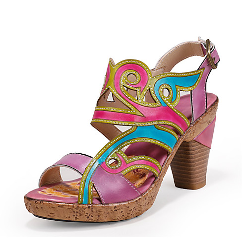 Women's Sandals Chunky Heel Peep Toe Block Heel Sandals Classic Daily PU Color Block Purple
Women's Sandals Chunky Heel Peep Toe Block Heel Sandals Classic Daily PU Color Block Purple