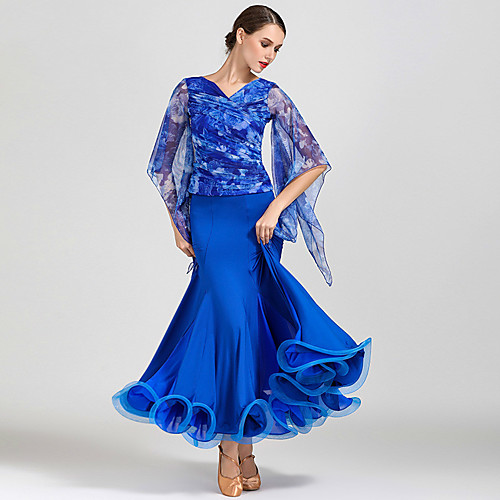 Ballroom Dance Dress Ruffles Pattern / Print Women's Training Performance Half Sleeve Natural Milk Fiber
Ballroom Dance Dress Ruffles Pattern / Print Women's Training Performance Half Sleeve Natural Milk Fiber