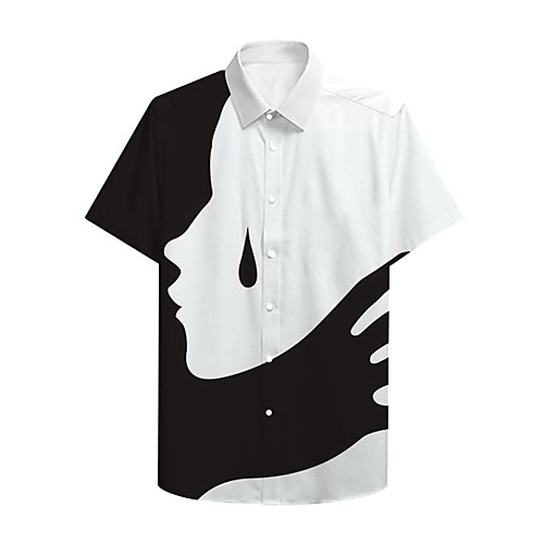 Men's Shirt 3D Print Graphic Prints Shadow Button-Down Print Short Sleeve Casual Tops Casual Designer Big and Tall Black / White / Summer
Men's Shirt 3D Print Graphic Prints Shadow Button-Down Print Short Sleeve Casual Tops Casual Designer Big and Tall Black / White / Summer