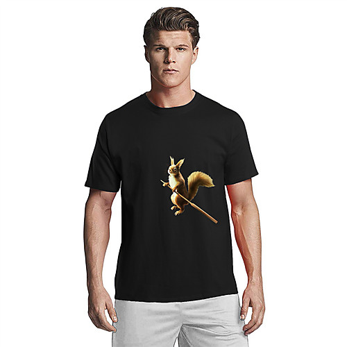 Men's T shirt Hot Stamping Cartoon Animal Print Short Sleeve Daily Tops Basic Casual White Black Red
Men's T shirt Hot Stamping Cartoon Animal Print Short Sleeve Daily Tops Basic Casual White Black Red