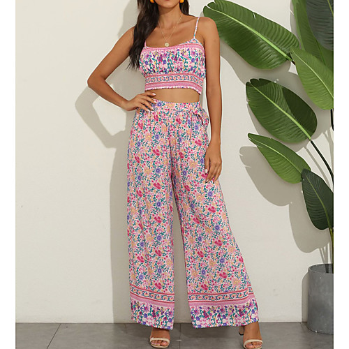 Women's Streetwear Floral Date Going out Two Piece Set Crop Top Pant Print Tops
Women's Streetwear Floral Date Going out Two Piece Set Crop Top Pant Print Tops