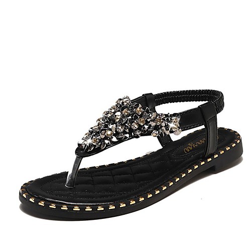 Women's Sandals Boho Bohemia Beach Flat Heel Open Toe Flat Sandals Casual Roman Shoes Daily Walking Shoes PU Rhinestone Solid Colored off white Black
Women's Sandals Boho Bohemia Beach Flat Heel Open Toe Flat Sandals Casual Roman Shoes Daily Walking Shoes PU Rhinestone Solid Colored off white Black