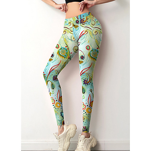 Women's Colorful Fashion Comfort Skinny Leisure Sports Weekend Leggings Pants Color Block Graphic Prints Graffiti Ankle-Length Sporty Elastic Waist Print Green
Women's Colorful Fashion Comfort Skinny Leisure Sports Weekend Leggings Pants Color Block Graphic Prints Graffiti Ankle-Length Sporty Elastic Waist Print Green