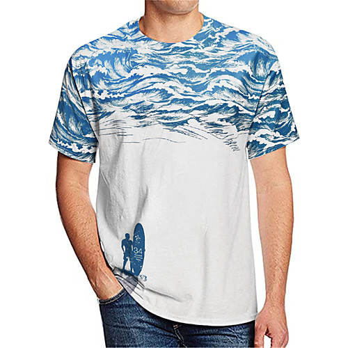 Men's T shirt 3D Print Graphic 3D Print Short Sleeve Going out Tops Rock Exaggerated Blue / White
Men's T shirt 3D Print Graphic 3D Print Short Sleeve Going out Tops Rock Exaggerated Blue / White