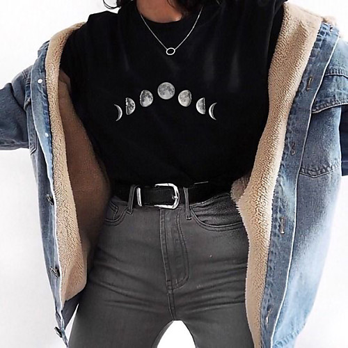 Women's Holiday T shirt Letter Print Round Neck Basic Tops Loose Cotton White Blue Purple
Women's Holiday T shirt Letter Print Round Neck Basic Tops Loose Cotton White Blue Purple