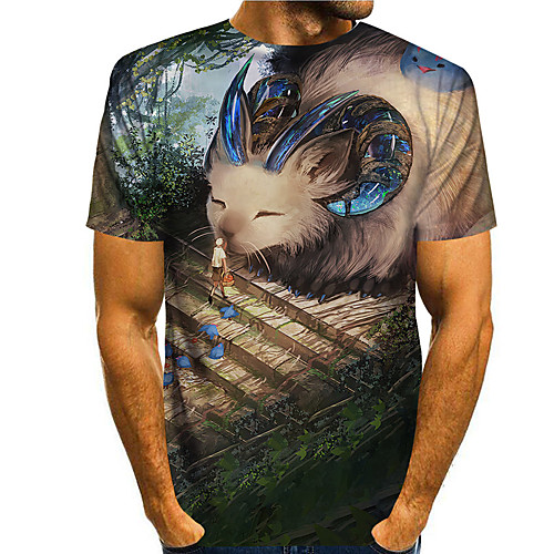 Men's T shirt 3D Print Graphic Prints Animal 3D Print Short Sleeve Daily Tops Basic Casual Black
Men's T shirt 3D Print Graphic Prints Animal 3D Print Short Sleeve Daily Tops Basic Casual Black