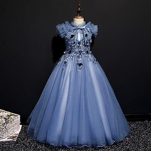 Princess Floor Length Flower Girl Dresses Wedding Lace Cap Sleeve High Neck with Appliques
Princess Floor Length Flower Girl Dresses Wedding Lace Cap Sleeve High Neck with Appliques