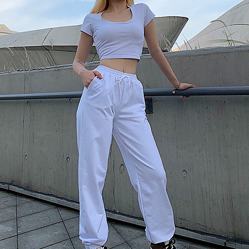 Women's Stylish Athleisure Comfort Sports Yoga Jogger Pants Plain Full Length Drawstring Pocket White Black Gray
Women's Stylish Athleisure Comfort Sports Yoga Jogger Pants Plain Full Length Drawstring Pocket White Black Gray