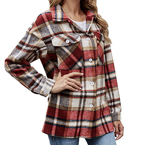 Women's Jacket Daily Fall & Winter Regular Coat Shirt Collar Regular Fit Jacket Long Sleeve Print Patchwork Green Red
Women's Jacket Daily Fall & Winter Regular Coat Shirt Collar Regular Fit Jacket Long Sleeve Print Patchwork Green Red