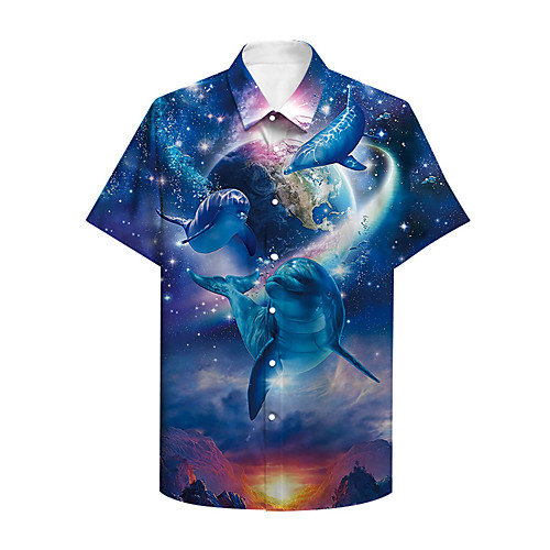 Men's Shirt 3D Print Graphic Prints Fish Animal Button-Down Print Short Sleeve Daily Tops Casual Designer Big and Tall Blue / Summer
Men's Shirt 3D Print Graphic Prints Fish Animal Button-Down Print Short Sleeve Daily Tops Casual Designer Big and Tall Blue / Summer