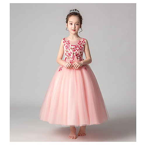 Princess Ankle Length Junior Bridesmaid Dress Wedding Tulle Jewel Neck with Pleats
Princess Ankle Length Junior Bridesmaid Dress Wedding Tulle Jewel Neck with Pleats