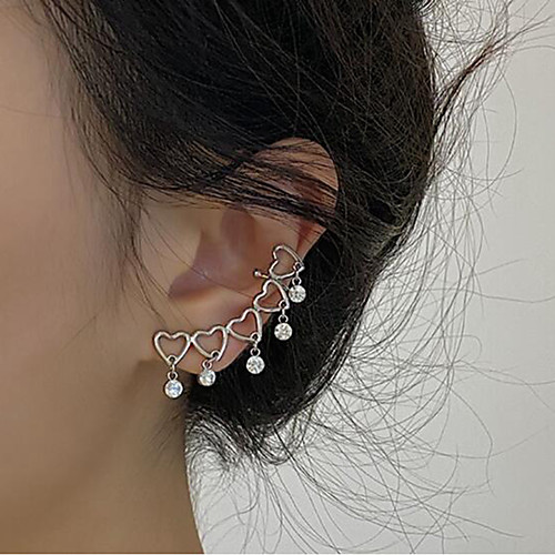 Women's Single Earring Hollow Out Sweet Heart Simple Earrings Jewelry Silver For Date Festival 1pc
Women's Single Earring Hollow Out Sweet Heart Simple Earrings Jewelry Silver For Date Festival 1pc