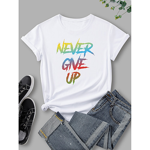 Women's T shirt Graphic Print Round Neck Tops 100% Cotton Basic Basic Top White Black Blue
Women's T shirt Graphic Print Round Neck Tops 100% Cotton Basic Basic Top White Black Blue
