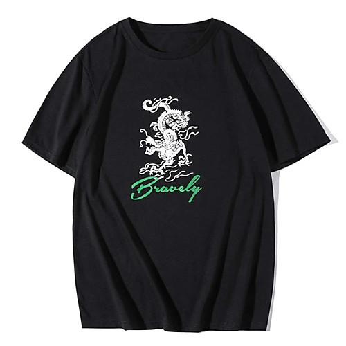 Men's Unisex Tees T shirt Hot Stamping Dragon Graphic Prints Plus Size Print Short Sleeve Casual Tops 100% Cotton Basic Designer Big and Tall Black
Men's Unisex Tees T shirt Hot Stamping Dragon Graphic Prints Plus Size Print Short Sleeve Casual Tops 100% Cotton Basic Designer Big and Tall Black