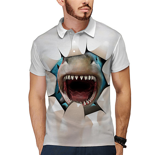 Men's Golf Shirt Tennis Shirt 3D Print Graphic Prints Shark Animal Button-Down Print Short Sleeve Daily Tops Casual Designer Big and Tall Gray / Summer
Men's Golf Shirt Tennis Shirt 3D Print Graphic Prints Shark Animal Button-Down Print Short Sleeve Daily Tops Casual Designer Big and Tall Gray / Summer