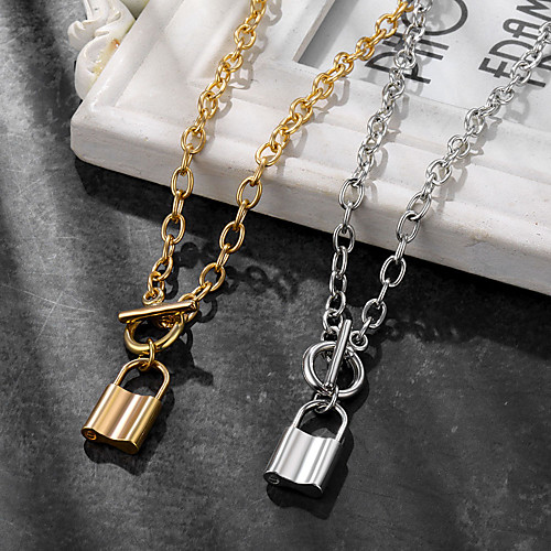 lock necklace lock key pendant necklace long chain punk multilayer statement choker necklace for women men boy girls (a-steel color, simple type)
lock necklace lock key pendant necklace long chain punk multilayer statement choker necklace for women men boy girls (a-steel color, simple type)
