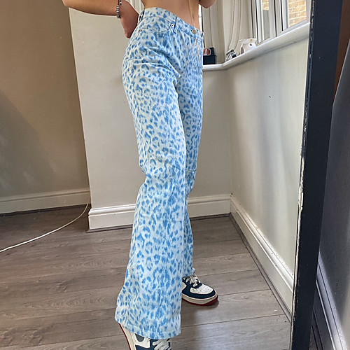 Women's Stylish Streetwear Comfort Casual Daily Pants Pants Leopard Full Length Pocket Print Blue
Women's Stylish Streetwear Comfort Casual Daily Pants Pants Leopard Full Length Pocket Print Blue