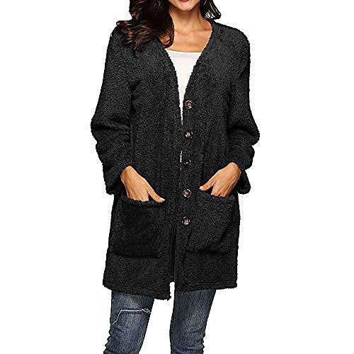Women's Coat Casual / Daily Fall Winter Regular Coat V Neck Regular Fit Casual Jacket Solid Color Bell Bottom Wine Pink
Women's Coat Casual / Daily Fall Winter Regular Coat V Neck Regular Fit Casual Jacket Solid Color Bell Bottom Wine Pink