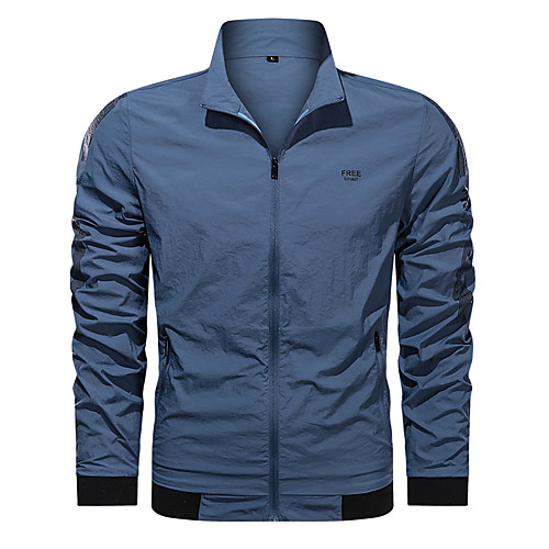 Men's Jacket Sport Summer Regular Coat Regular Fit Sporty Jacket Long Sleeve Print Print Blue Gray
Men's Jacket Sport Summer Regular Coat Regular Fit Sporty Jacket Long Sleeve Print Print Blue Gray