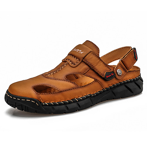 Men's Sandals Casual Daily Outdoor Walking Shoes Leather Breathable Non-slipping Dark Brown Black Summer
Men's Sandals Casual Daily Outdoor Walking Shoes Leather Breathable Non-slipping Dark Brown Black Summer