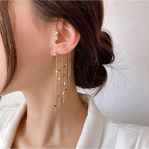 Women's Single Earring Tassel Fringe Stylish Trendy Earrings Jewelry Gold For Date Festival
Women's Single Earring Tassel Fringe Stylish Trendy Earrings Jewelry Gold For Date Festival