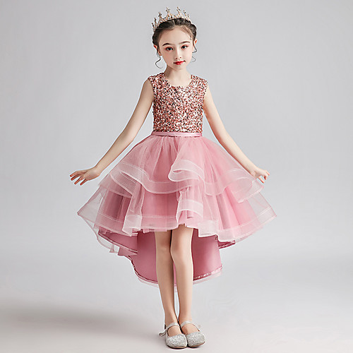 Princess Asymmetrical Flower Girl Dresses Wedding Tulle Sleeveless Jewel Neck with Sash / Ribbon
Princess Asymmetrical Flower Girl Dresses Wedding Tulle Sleeveless Jewel Neck with Sash / Ribbon
