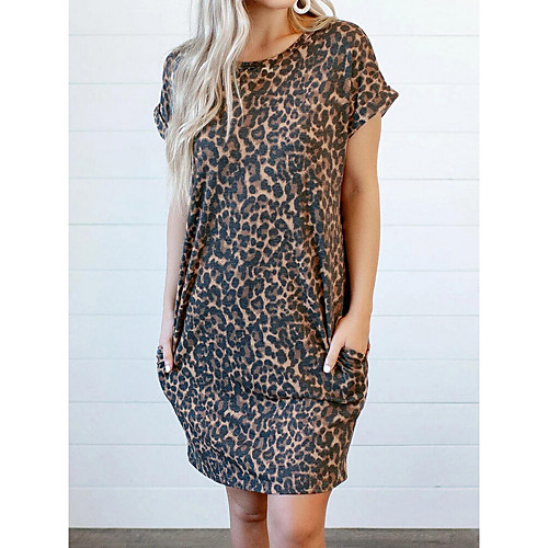 Women's T Shirt Dress Tee Dress Knee Length Dress Brown Short Sleeve Print Backless Pocket Patchwork Fall Summer Round Neck Elegant Casual 2021 S M L XL / Cotton / Cotton
Women's T Shirt Dress Tee Dress Knee Length Dress Brown Short Sleeve Print Backless Pocket Patchwork Fall Summer Round Neck Elegant Casual 2021 S M L XL / Cotton / Cotton