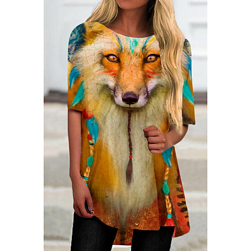 Women's Shift Dress Short Mini Dress Yellow Half Sleeve Print Animal Print Fall Spring Round Neck Casual Holiday 2021 S M L XL XXL 3XL
Women's Shift Dress Short Mini Dress Yellow Half Sleeve Print Animal Print Fall Spring Round Neck Casual Holiday 2021 S M L XL XXL 3XL