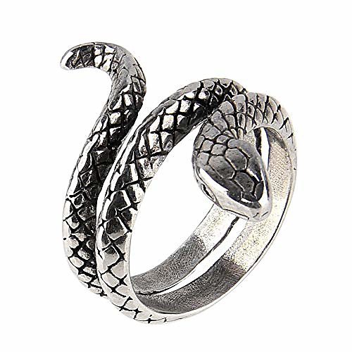 Chrontier Open Adjustable Vintage Solid Metal Snake Ring Cobra Serpent Venom Snake Coil Gothic Punk Rock Statement Biker Comfort Fit
Chrontier Open Adjustable Vintage Solid Metal Snake Ring Cobra Serpent Venom Snake Coil Gothic Punk Rock Statement Biker Comfort Fit
