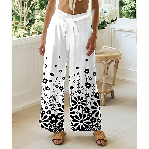 Women's Basic Chino Comfort Casual Going out Pants Pants Flower / Floral Graphic Prints Short Elastic Drawstring Design Print White
Women's Basic Chino Comfort Casual Going out Pants Pants Flower / Floral Graphic Prints Short Elastic Drawstring Design Print White