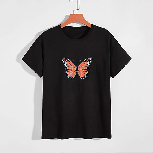 Men's Unisex T shirt Hot Stamping Butterfly Graphic Prints Animal Plus Size Print Short Sleeve Daily Tops 100% Cotton Fashion Vintage Classic Black
Men's Unisex T shirt Hot Stamping Butterfly Graphic Prints Animal Plus Size Print Short Sleeve Daily Tops 100% Cotton Fashion Vintage Classic Black