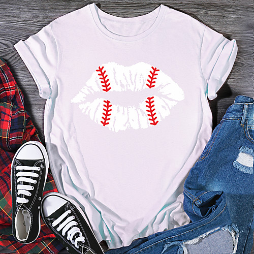 Women's T shirt Graphic Print Round Neck Tops 100% Cotton Basic Basic Top White Black Purple
Women's T shirt Graphic Print Round Neck Tops 100% Cotton Basic Basic Top White Black Purple