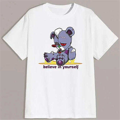 Men's Unisex T shirt Hot Stamping Graphic Prints Toy Bear Plus Size Print Short Sleeve Daily Tops 100% Cotton Basic Fashion Classic White
Men's Unisex T shirt Hot Stamping Graphic Prints Toy Bear Plus Size Print Short Sleeve Daily Tops 100% Cotton Basic Fashion Classic White